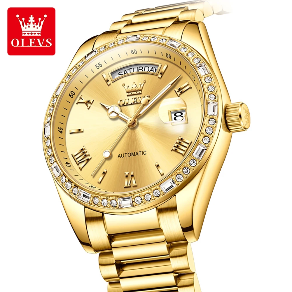 OLEVS 6747 Gold Men's Luxury Watch 3