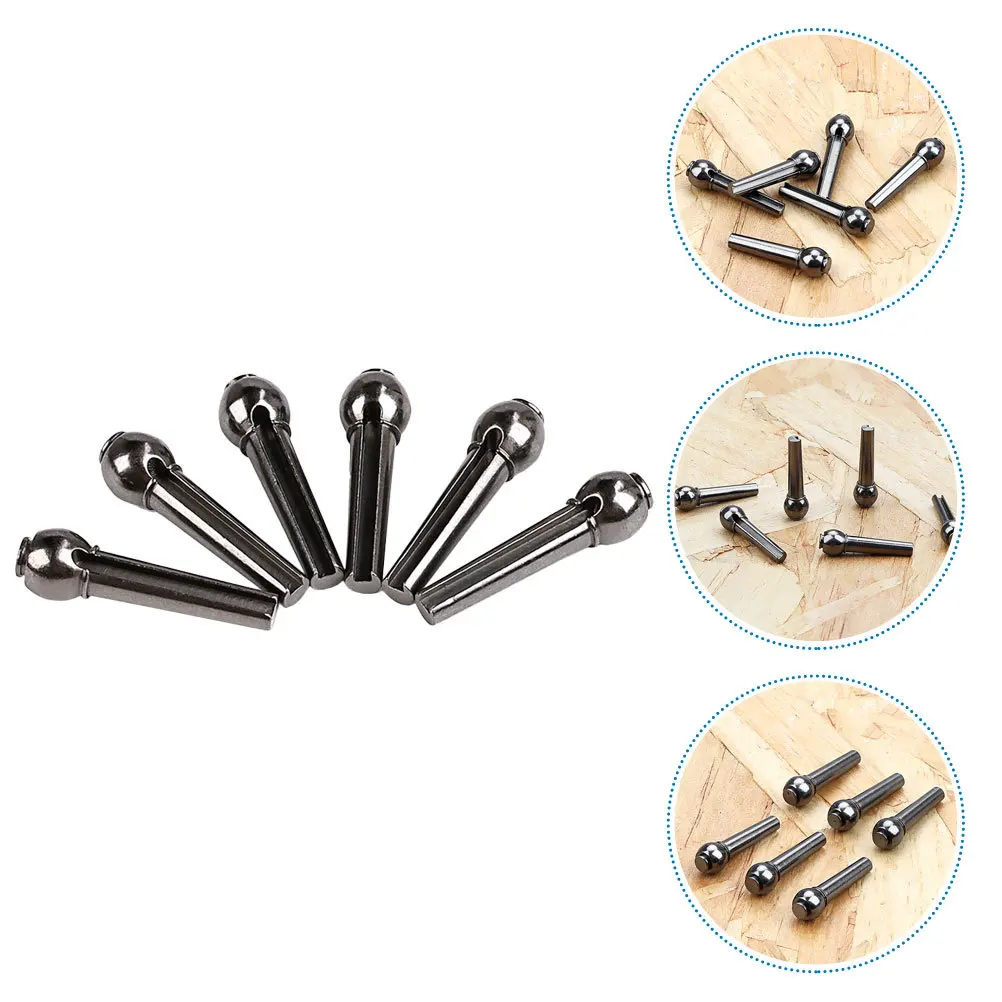 

6 Pcs Guitar String Nails Acoustic Bridge Pegs Parts Replacement and Accessories