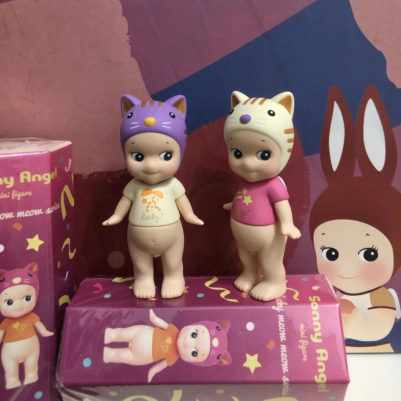 

Sonny Angel Lucky Meow Meow Series Mini Figure Blind Box Cute Anime Doll Model Collect Decoration Children Toy Mystery Box Gift