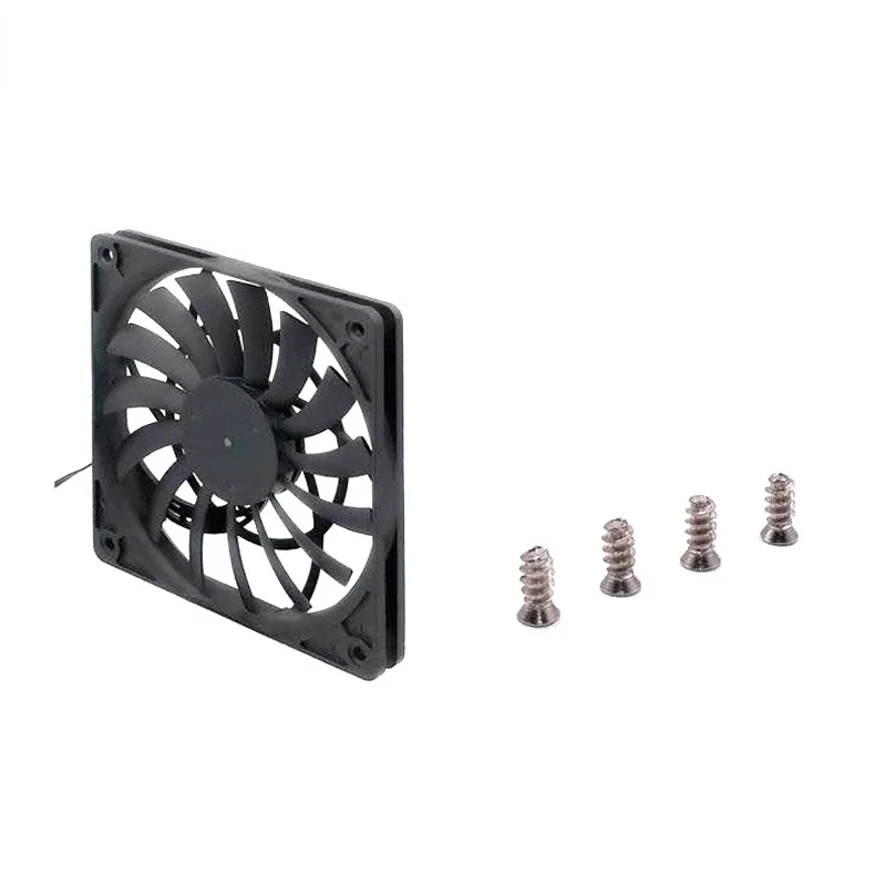 Ventilador de refrigeración ultrafino de 12mm de espesor para caja ITX, gabinete de jugador de 120mm, Enfriador de fuente de alimentación PWM, Control de temperatura silencioso de 4 pines, 2000RPM