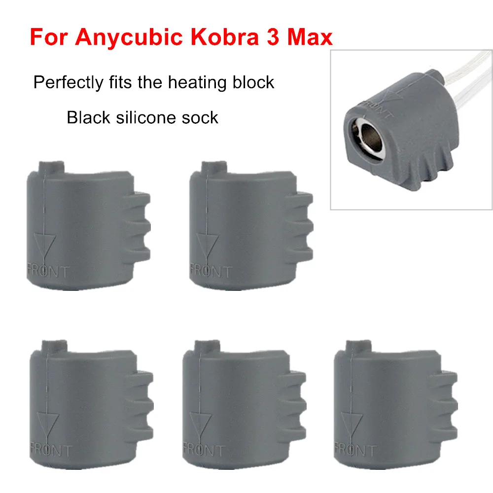 

1/3/5Pcs Silicone Socks for Anycubic Kobra 3 Max/Kobra 3Max Combo Hotend Accessories Protector Cover Case Heat Insulation Socks