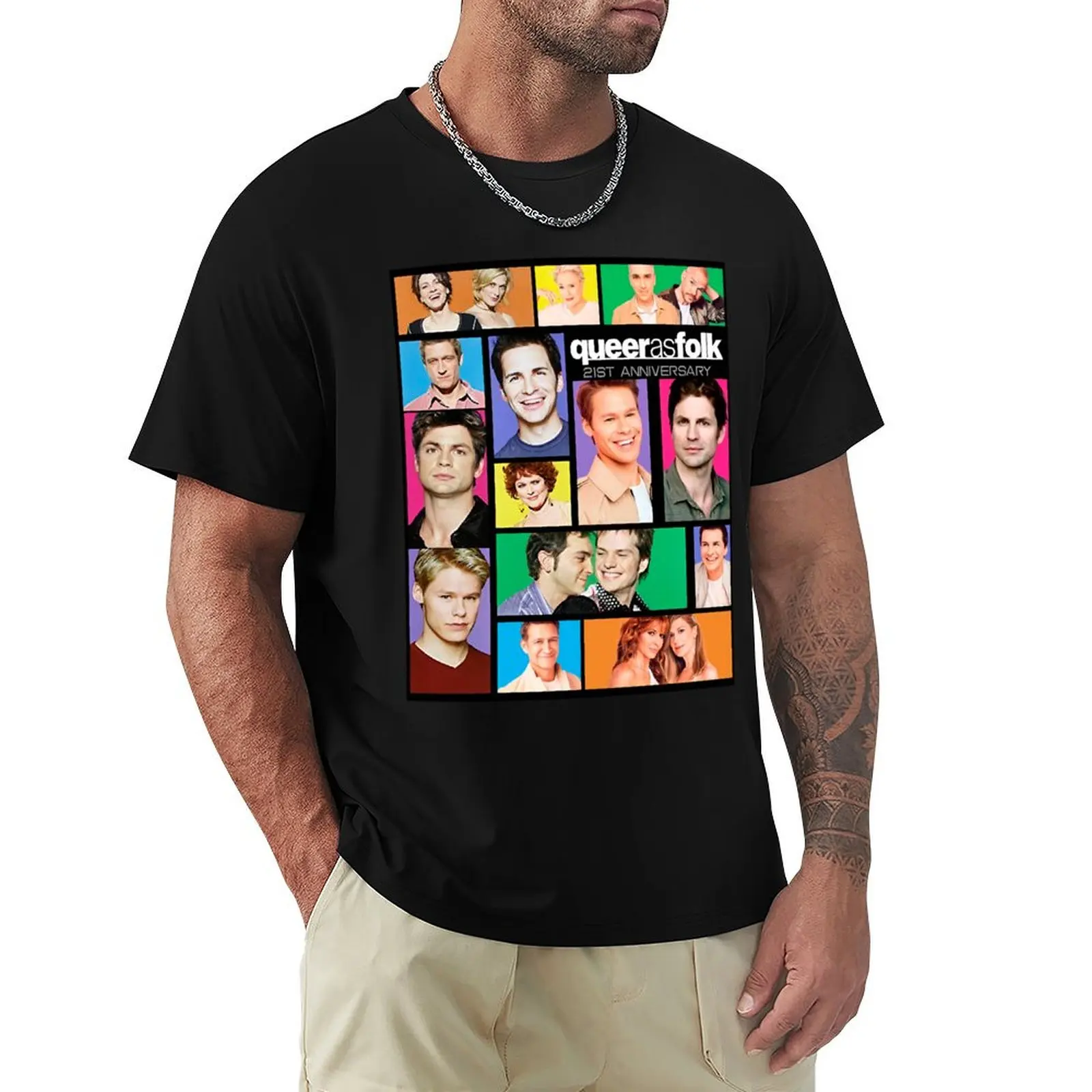 Camiseta Queer as Folk del 21º aniversario-All STARS, camiseta de manga corta con estampado gráfico