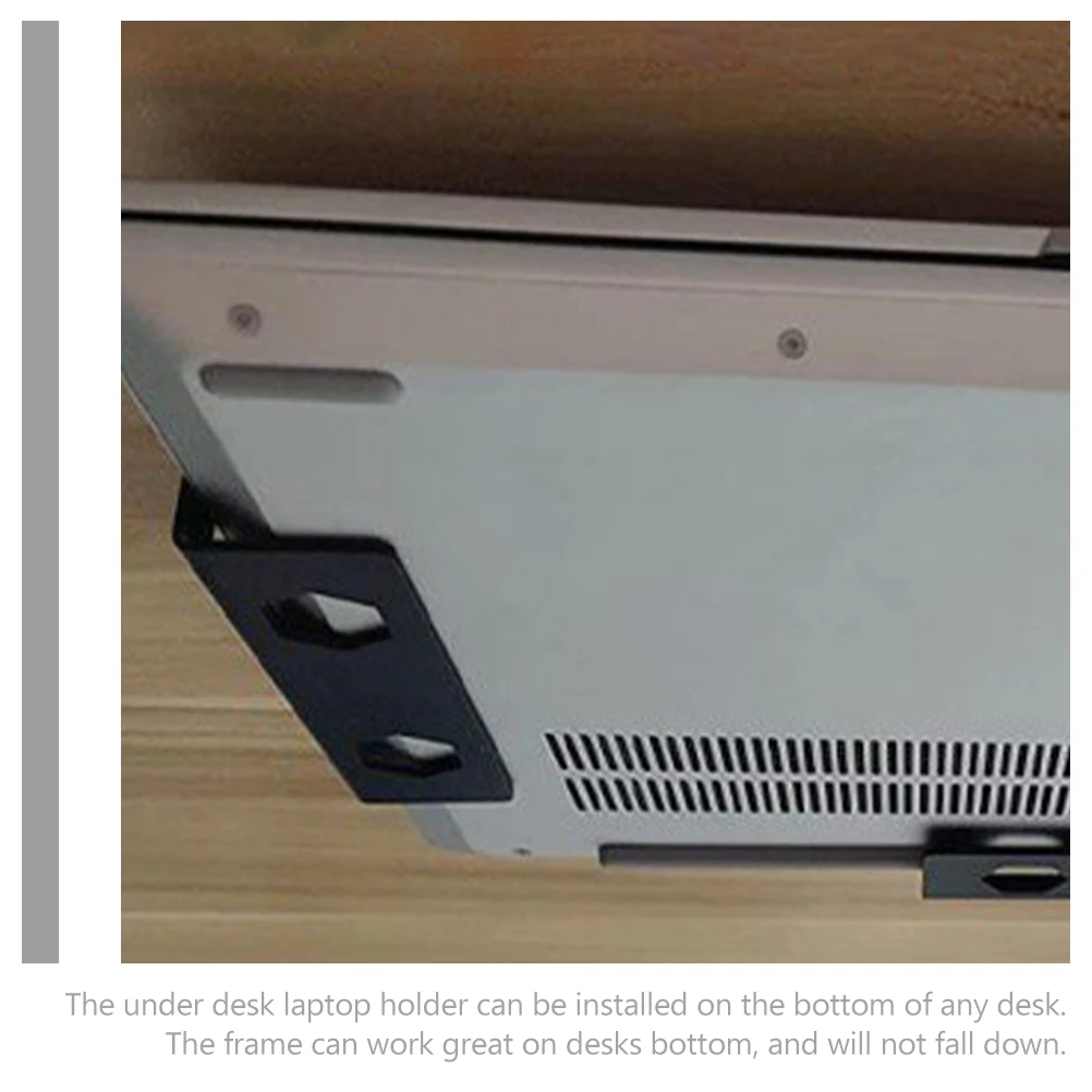 

1Set Under Desk Laptop Mount Plastic Holder for Laptop Tablet Storage Rack Compact Desk Organizer Office Study Supplies