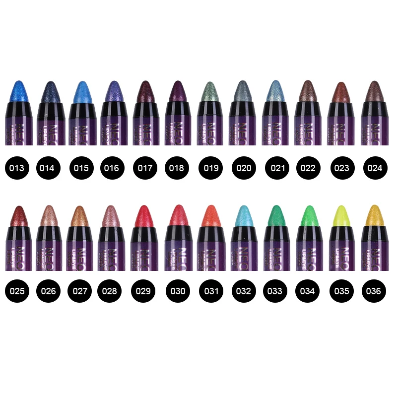 24 Colors Eyeshadow Stick Lip Pencil Pearl Shiny Silkworm Lasting Waterproof Shimmer Eye Shadow Pen Makeup Cosmetics