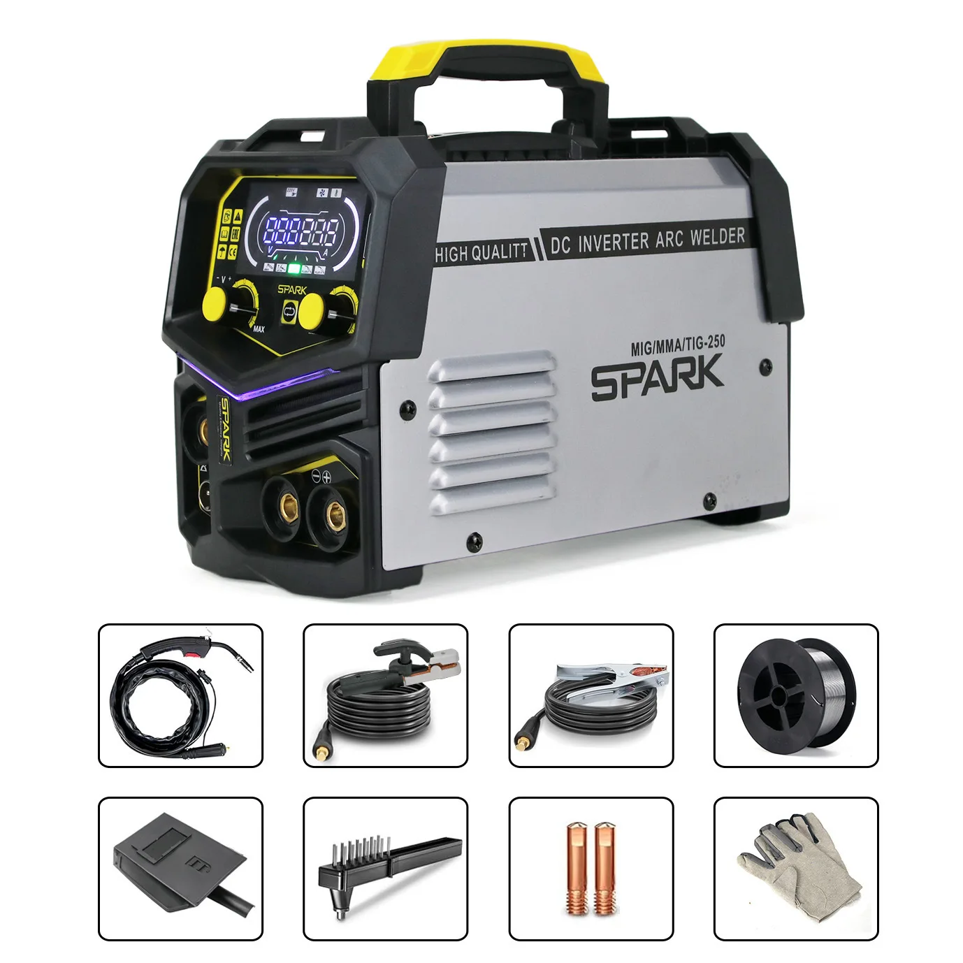 Non gas shielded welding machine, household small three in one portable welding machine, gas shielded welding