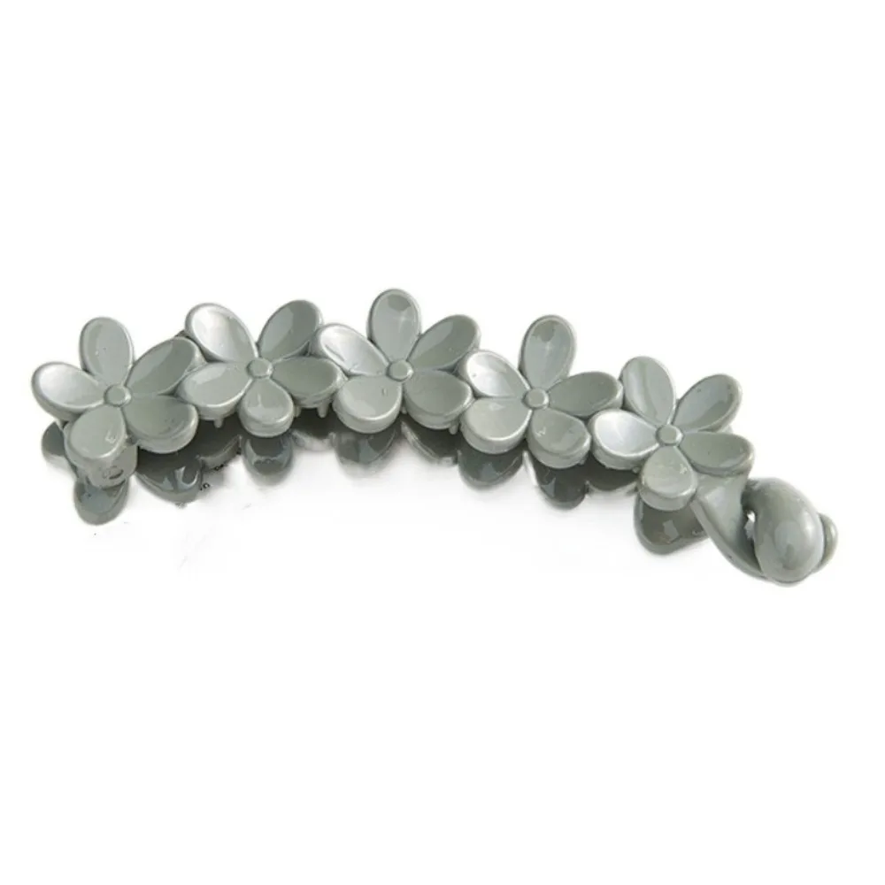 

Sweet Plastic Flower Banana Clips Plum Blossom Korean Style Vertical Clip Hair Clip Hairpins Ponytail Holder Women