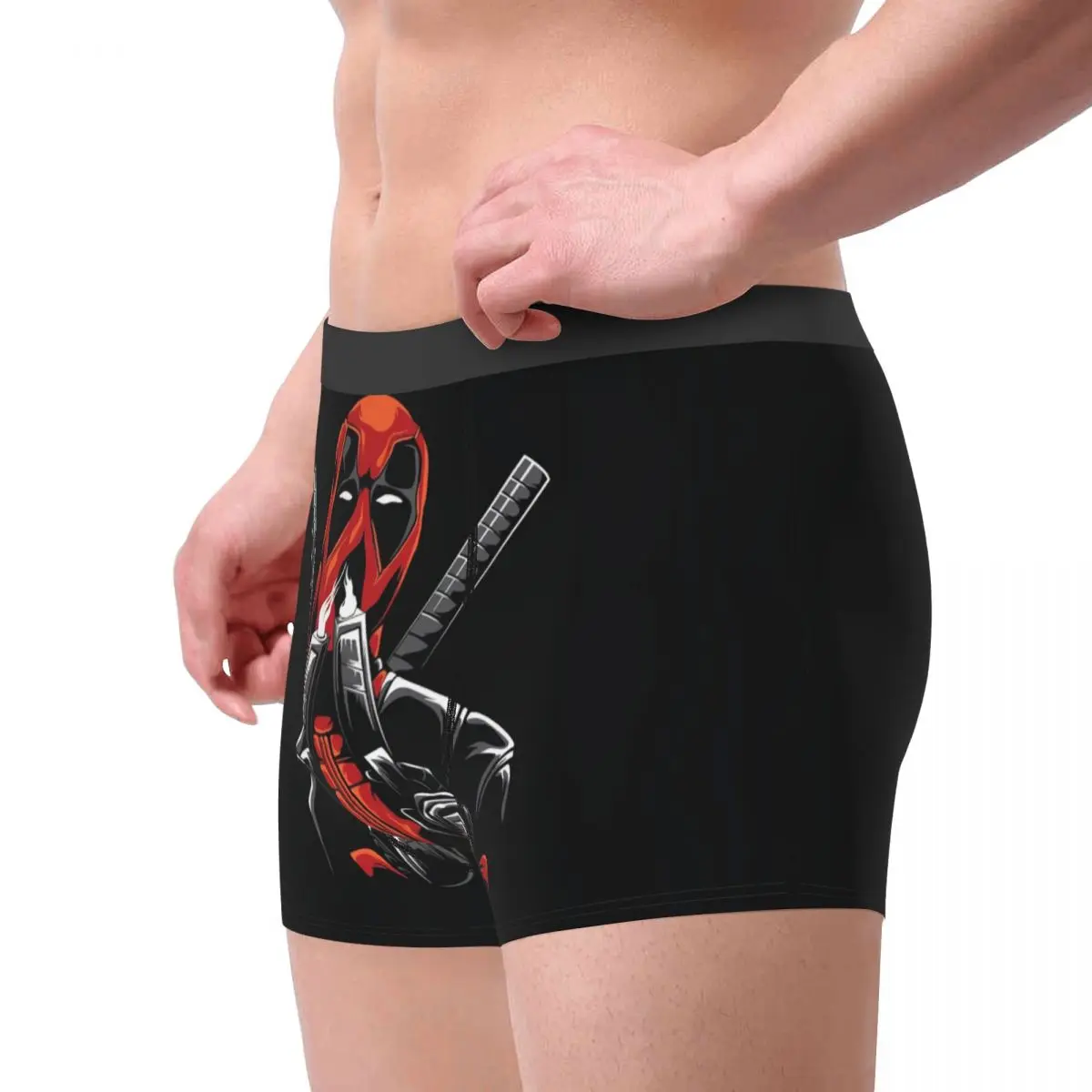 Customized Deadpool Cartoon Superhero Underwear Men Print Comic Classical Boxer Shorts Panties Briefs Soft Underpants