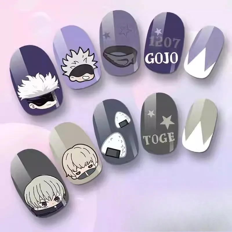 

22PCS Gojo Satoru Inumaki Toge Hot Anime Character Peripherals Fake Nail Delicate Popular High Quality Youth DIY Decoration Tool