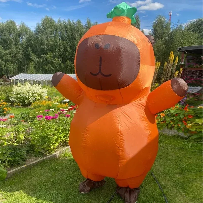 카피바라 코스프레 인플레이터블 코스튬 성인용 만화 동물 인플레이터블 슈트 카니발 할로윈 공연용 인플레이터블 코스튬