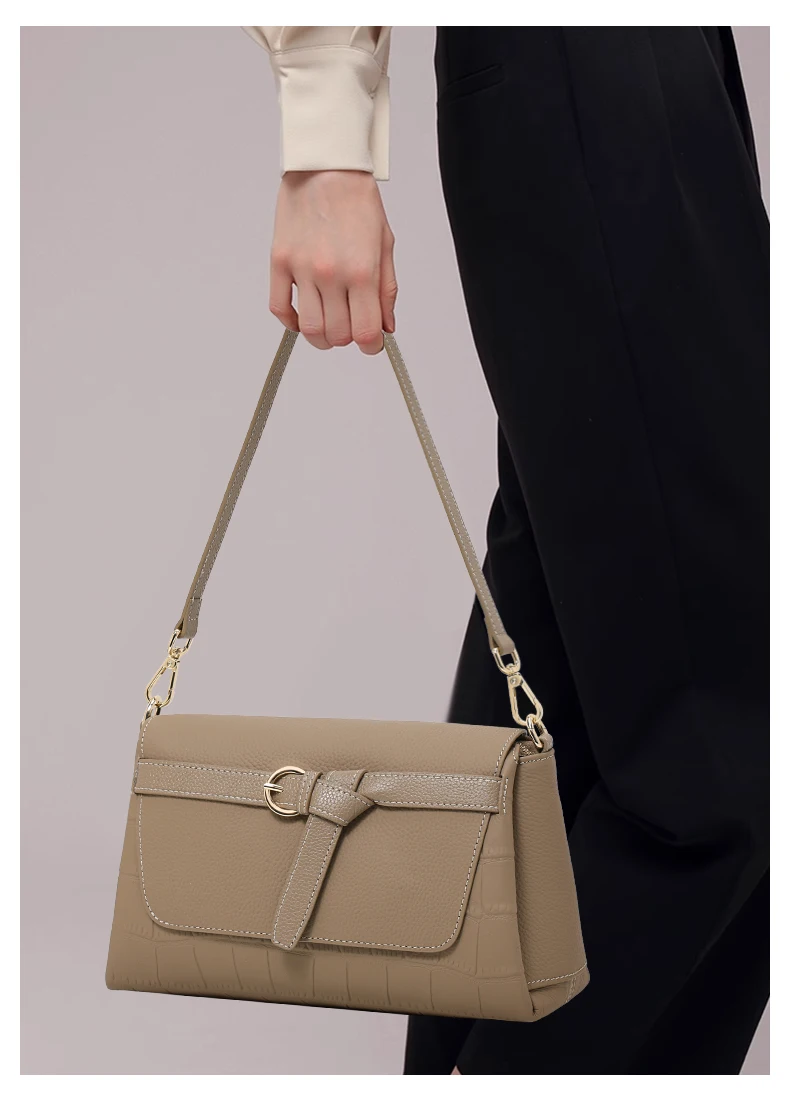 2026 Hochwertige Achseltasche Neues Modell aus erstklassigem Rindsleder Elegante Umhängetasche für den Nischenmarkt – Detail 3