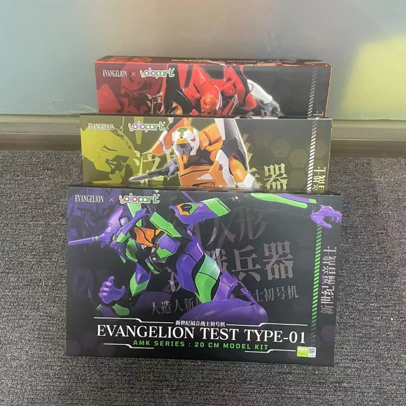 Anime Neon Genesis Evangelion Action Figures Cartoon Amk Series Eva -00 01 02 20cm Pre Assembly Model Toy Children Birthday Gift