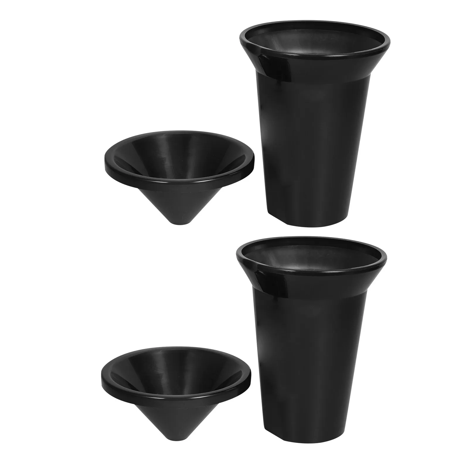 

2Pcs Reusable Wine Spittoons Black Removable Lid Dump Bucket Western Wine Tasting Accessories Bar Party 6.48x4.79x4.79