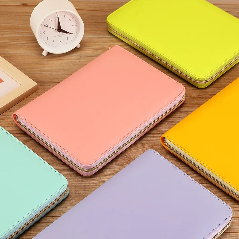 A5 A6 B5 Loose Leaf Zipper Binder Refill, Photo Card Collection Book Postcard Organizer Diary Notebook School Stationery