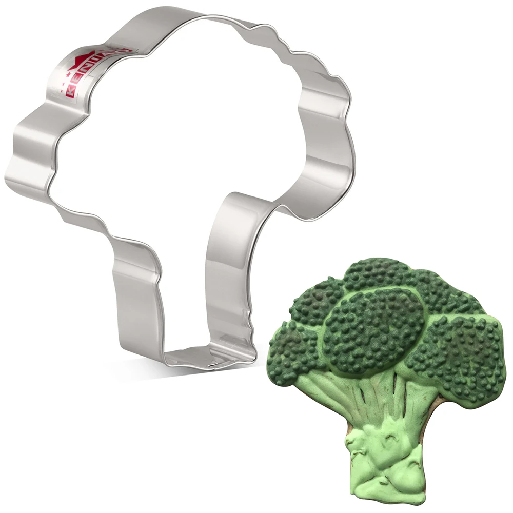 KENIAO Broccoli Cookie Cutter - 9.7 CM - Vegetables Biscuit Fondant Sandwich Bread Mold - Stainless Steel - by Janka