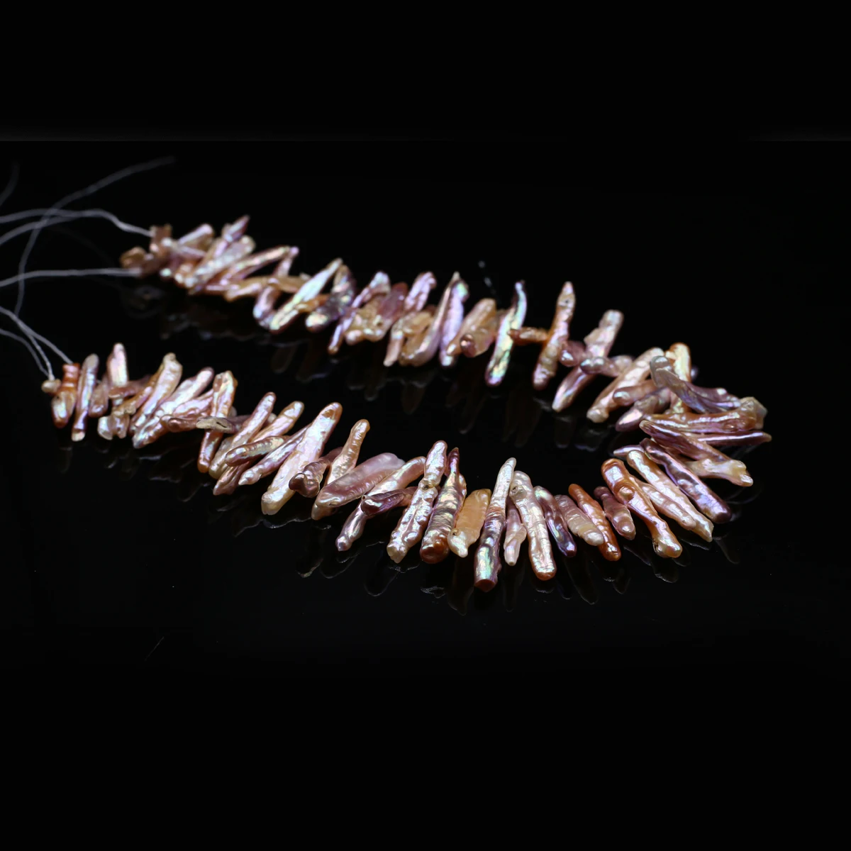 White Orange Purple Striped Hole Loose Bead Jewelry Making DIY Necklace Earring Bracelet Accessory Gift 36cm