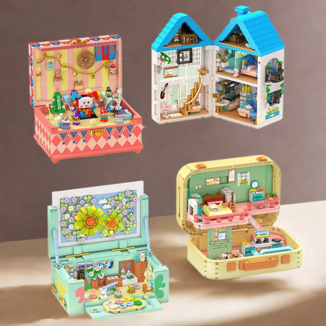 

Loz Secret Box Streetscape Mini Diamond Building Block Villa Art Studio Room Circus Building Brick City Street View Creative Toy