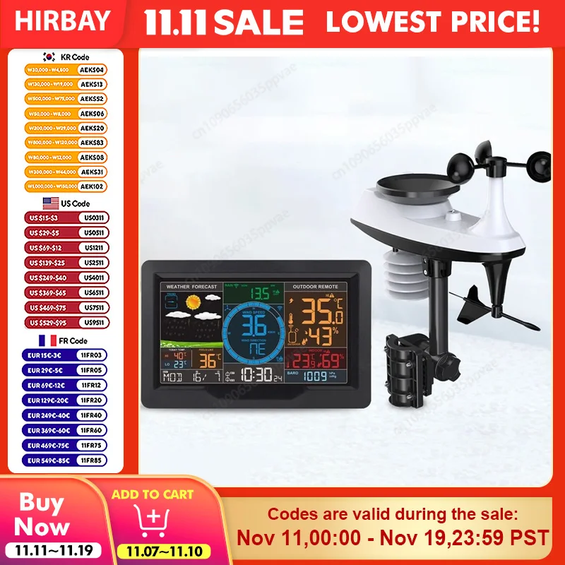 USB インターフェース 5V1.2A 天気 風速 降雨量 風向検出 天気予報 温度 湿度 天気時計