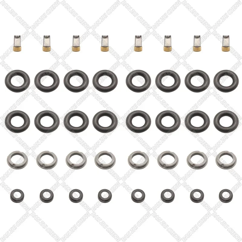 

8 SET For Nissan 370Z Infiniti G37 M37 EX37 3.7L #16600-EY00A Fuel Injector Service Repair Kit Filters Orings Seals Grommets