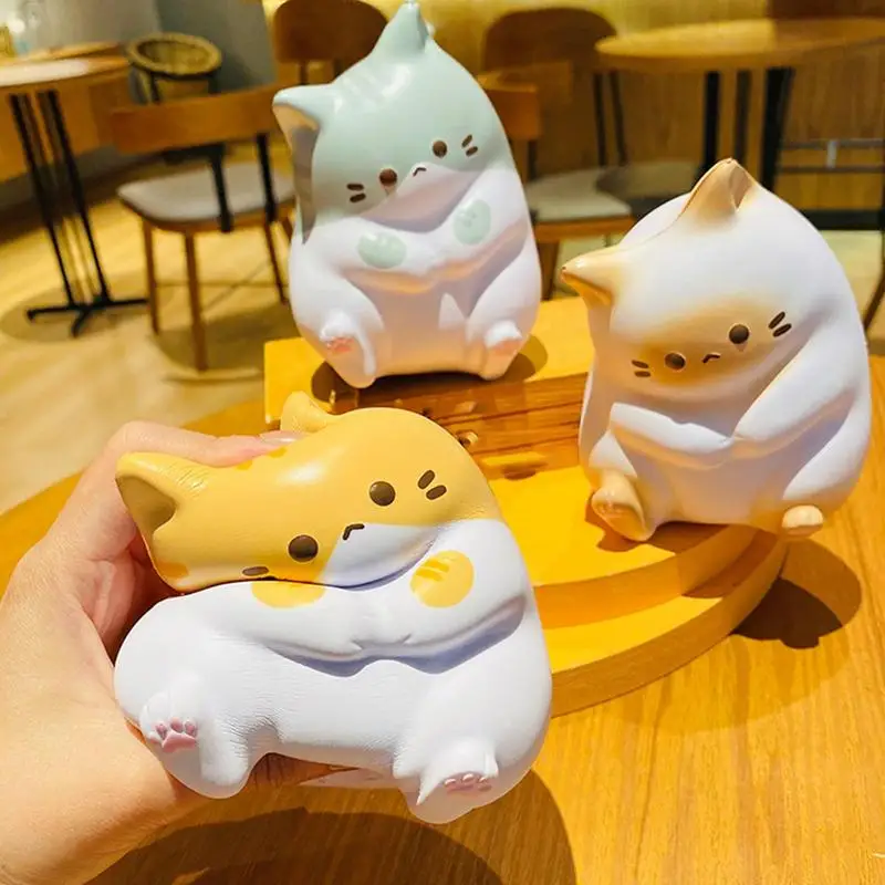 

Kawaii Cat Stress Relief Squeeze Toy PU Slow Rising Squeeze Antistress Ball Cartoon Table Ornaments Kids Birthday Christmas Gift