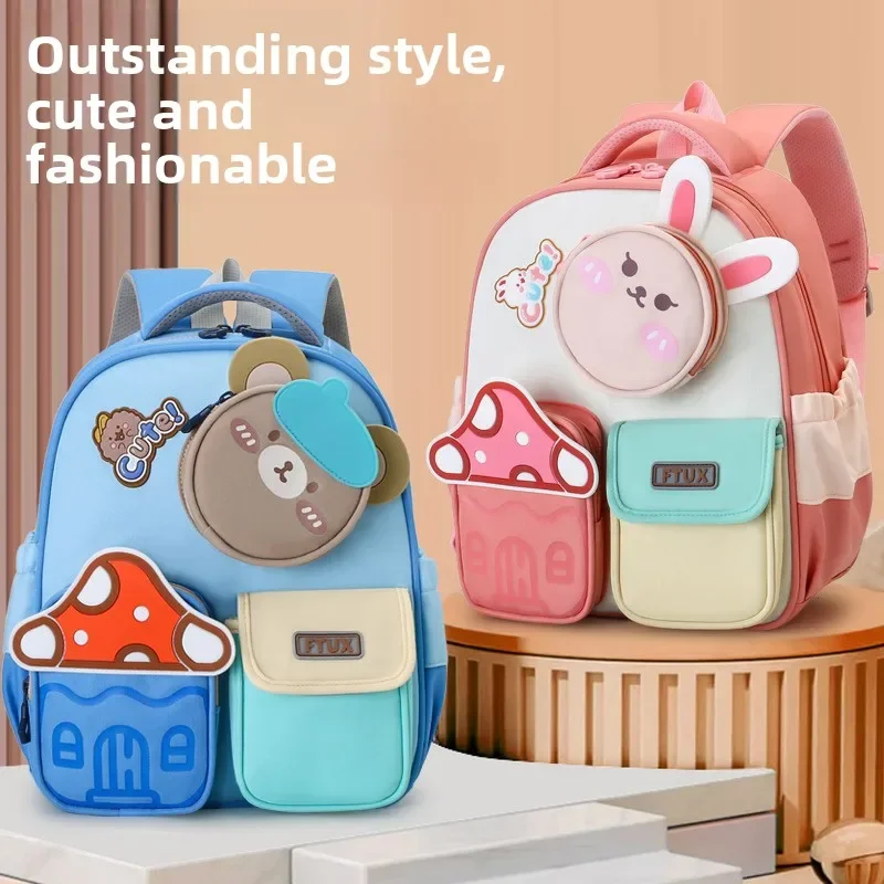 New Cartoon Kids' Backpack Designed for Old Ergonomic Spine Protection Lightweight Bag Perfect for Kindergarten &Trips