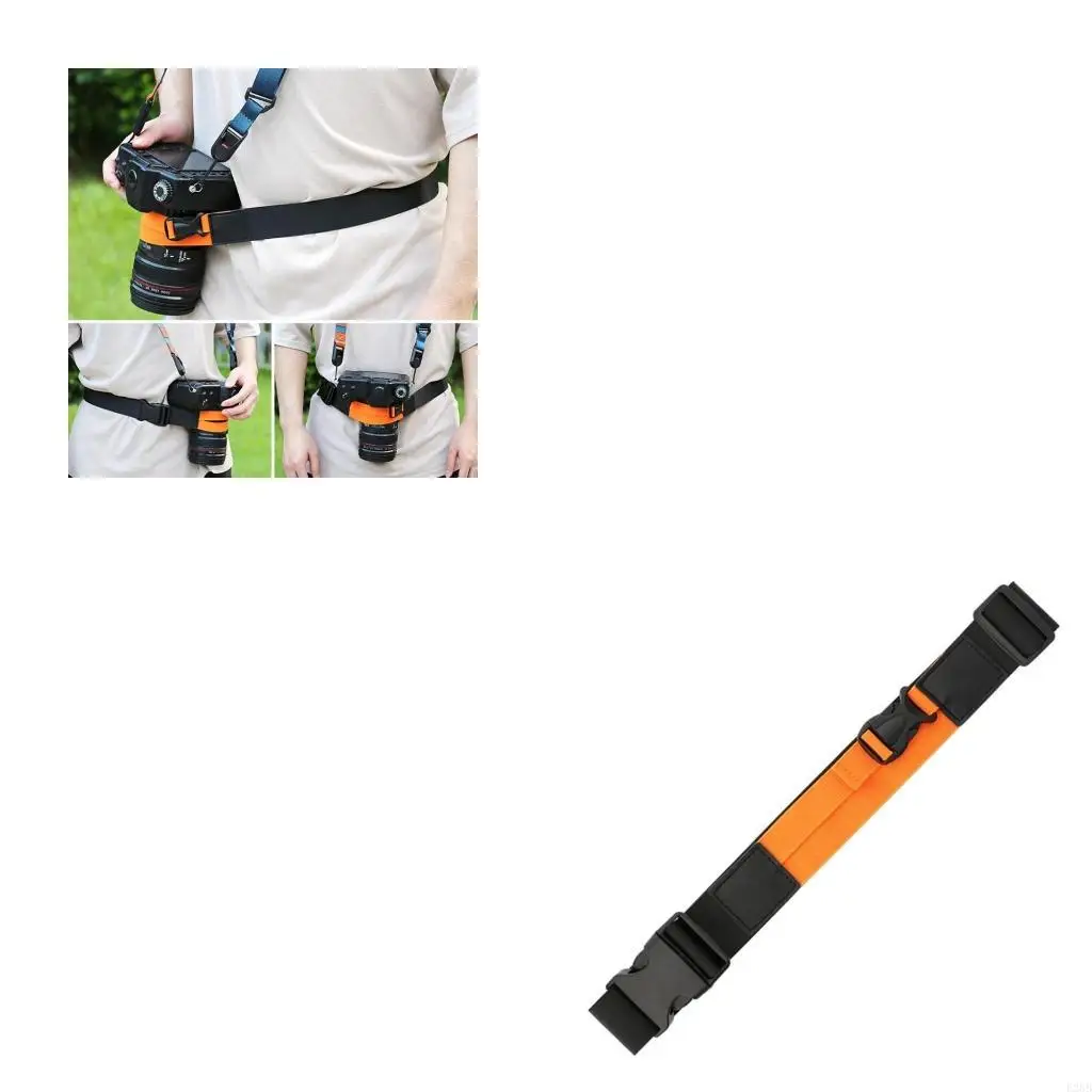 

Camera Waist Strap for DSLR Stability, Adjustable Tension, Durable Nylon Construction, Black and Option