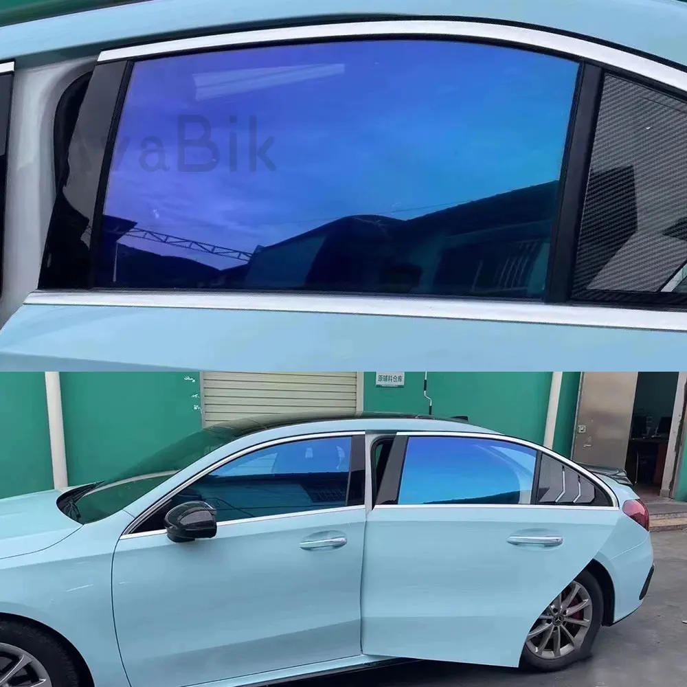 1x3m purple light whole car glass heat insulation protective film Top blue Chameleon Window Tint Film 62% VLT car front  windows