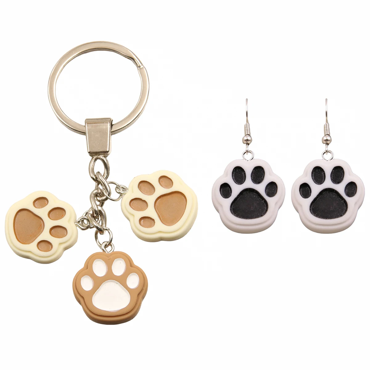 10PCS 21X24mm 5 Color Double Cat Claw Resin Charms DIY Cartoon Animal Earring Pet Choker Pendants Jewelry Accessory Make