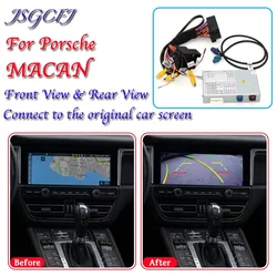 For Porsche MACAN 2014~2021 Front Rear View Camera Module Interface Original Screen Display Upgrade Reverse Parking CAM Decoder