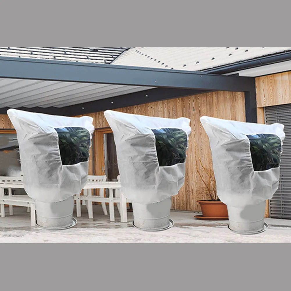 غطاء حماية النباتات قطعتان من قماش الصقيع الشتوي غير المنسوج مناسب للحديقة واستخدام الطقس البارد البستاني #4