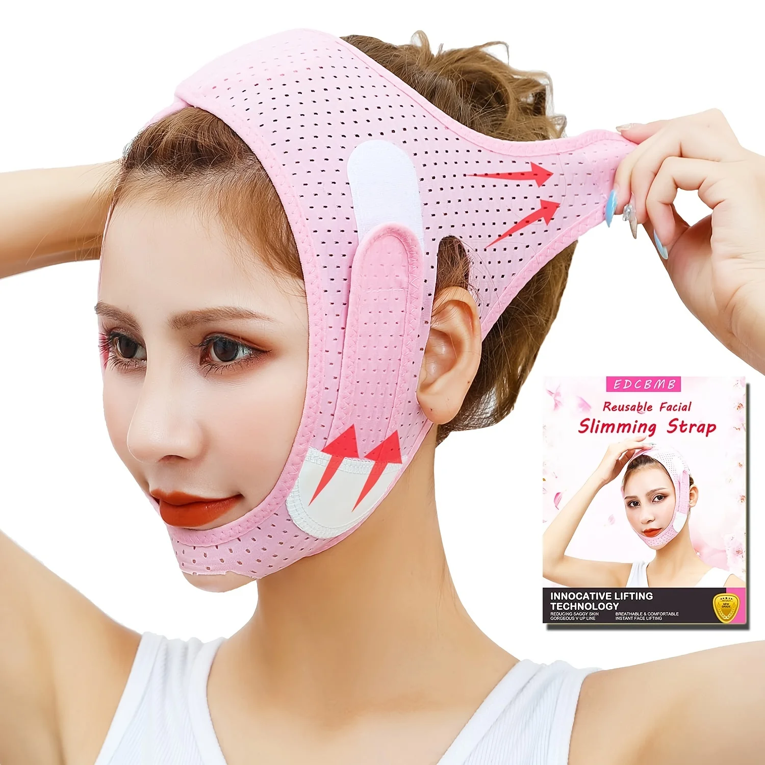 Double Chin Reducer, Face Slimming Strap, V Shaped Mask Eliminator, Remover,Tape,Belt for women, Anti- Wrinkle Face Mask, Liftin