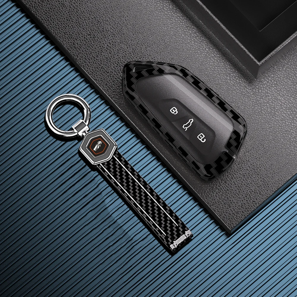 For Volkswagen Golf 8 MK8 Teramont ID.3 ID.4 ID.5 Skoda Enyaq iV Octavia Seat Leon Car Accessories Zinc Alloy Car Key Case