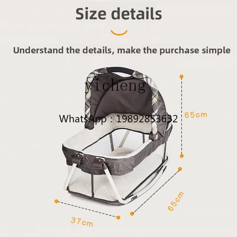 ZZ Infant Carrier Cradle Go out Portable Newborn Sleeping Basket 0-3 Months Baby Bed in Bed