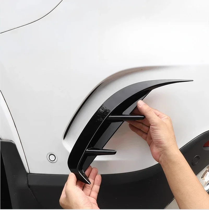 

For Mercedes-Benz X254 GLC exterior modified AMG rear wind blade fang fog lamp decorative frame sticker，2023-2025
