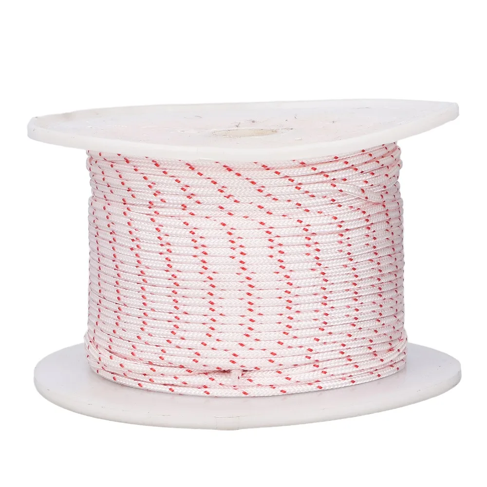 Practical Universal Recoil Starter Rope Nylon White and Red Pull Starter Cord Compact String Lawn Mower Rope