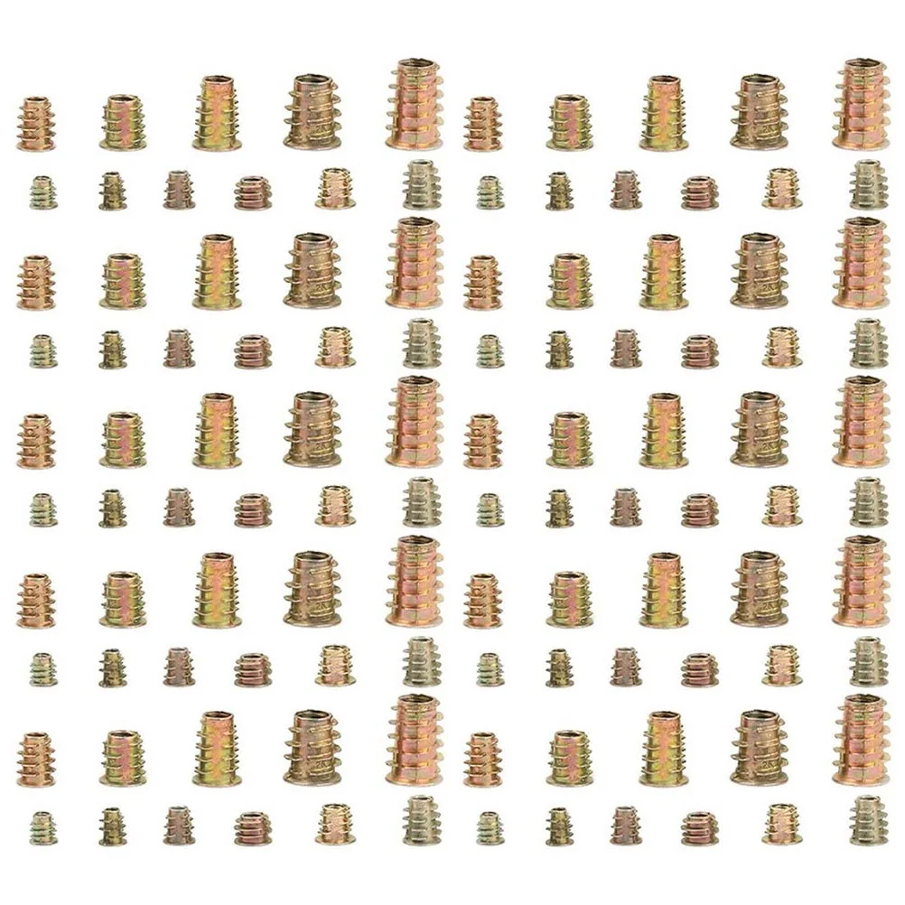 

50pcs Zinc Alloy Durable Threaded Fastener For Wood Furniture Replacement Screw Drive Head Nut Furniture Accessory