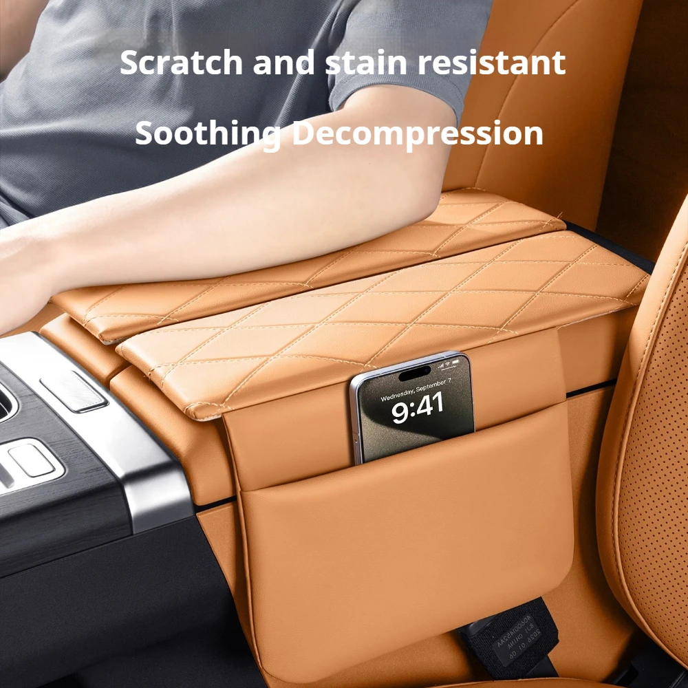 For CHERY ICAR V27 Raised Armrest Cover, Center Console Protective Mat, Car Interior Mod Accessories