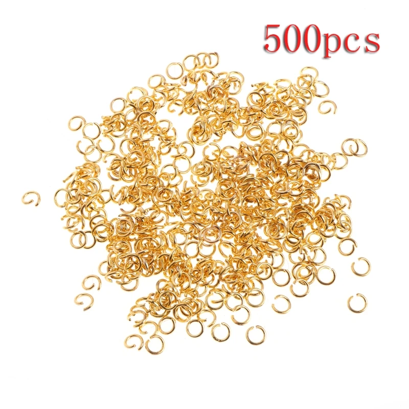 

500Pcs/Set 4mm Gold Plated Opening Jump Rings Connectors Jewelry Making Drop shipping