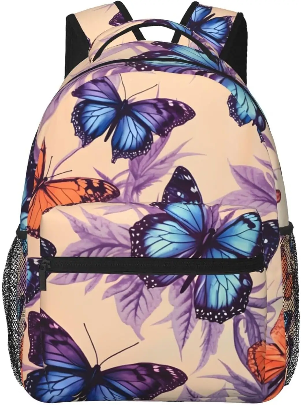 

Cartoon Cute Butterflys Lightweight Laptop Backpack Lightweight Multipurpose Travel Casual Daypack Unisex College Backapcks for