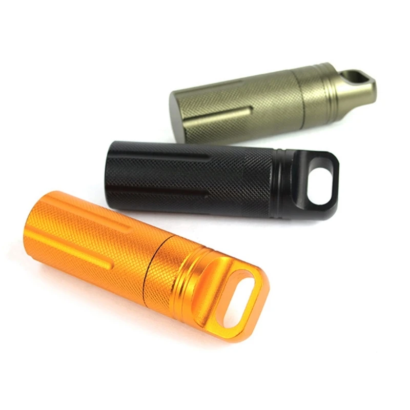 652D Aluminum Alloy Airtight for Pill Container Bottle Portable Outdoor Single Chamber Holder Waterproof for Case