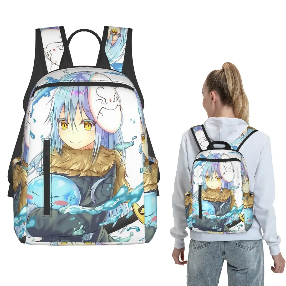 

That Time I Got Reincarnated As A Slime Anime Backpack Daypack Boys Girls BookBag School Bag Shoulder Bags for Men Women