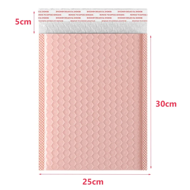 Imagem -05 - Auto Selo Poly Bubble Mailers Envelopes Acolchoados Bolsas de Presente Embalagem Envelope para Livro Rosa Claro 29x38cm 20 Pcs