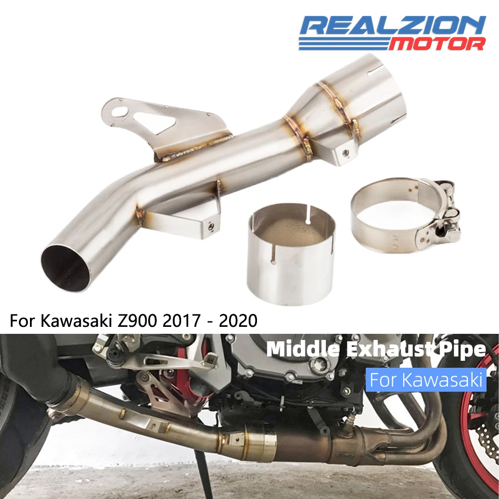 

REALZION Z900 Exhaust Pipe Motorcycle Exhaust Muffler Escape Link Pipe Middle Pipe Tube Exhaust Connector For Kawasaki Z900 2020