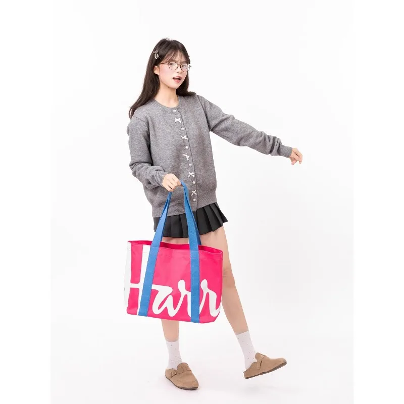 المملكة المتحدة هارودز حمل حقيبة 38*16*30 سنتيمتر سعة كبيرة يده واحد الكتف حقيبة تسوق قماش الكرتون التدريس حقيبة #3