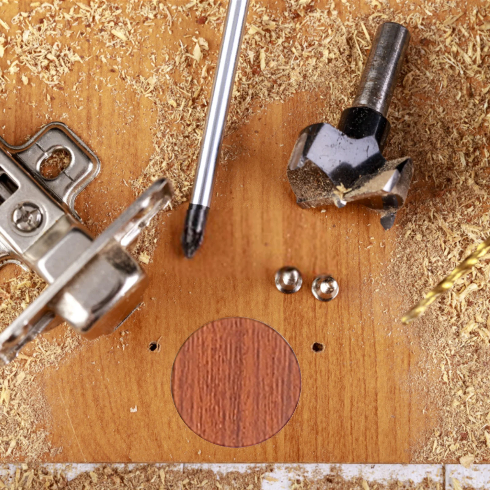 ملصق تغطية فتحة المسمار، خزانة أثاث ذاتية اللصق، آمن من مادة PVC، مقاوم للاهتراء، سهل التركيب، ملصقات ثقب الأظافر