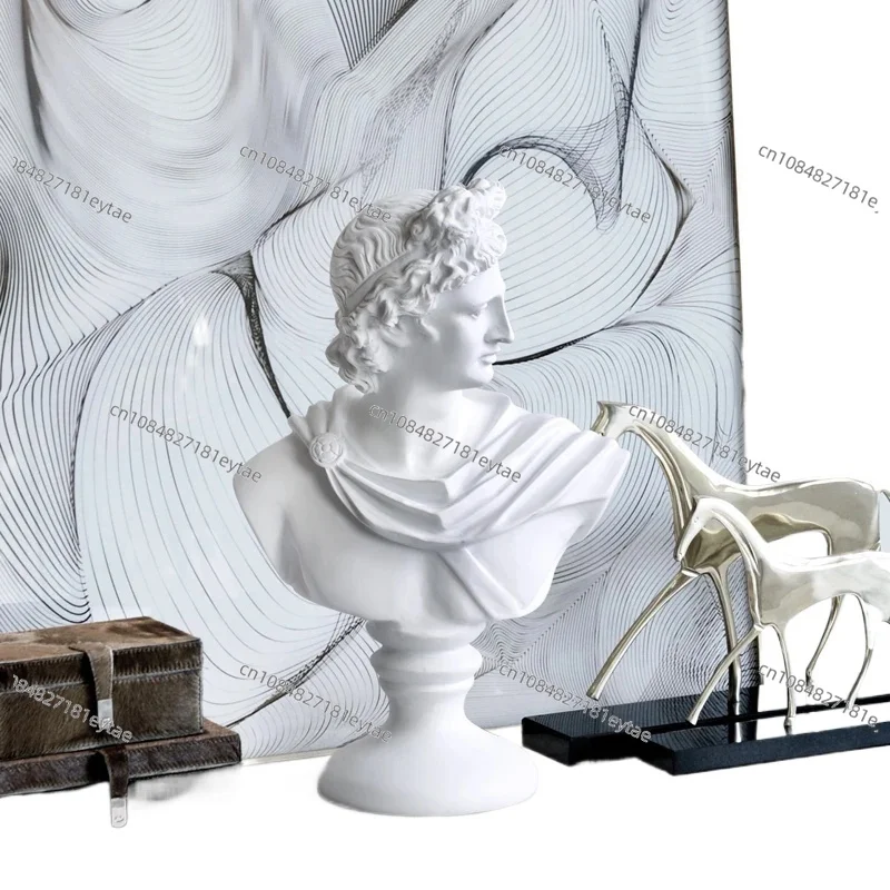 David Bust Statue Michelangelo  Resin Craftwork TV Cabinet Soft Living Room Decoration Gift