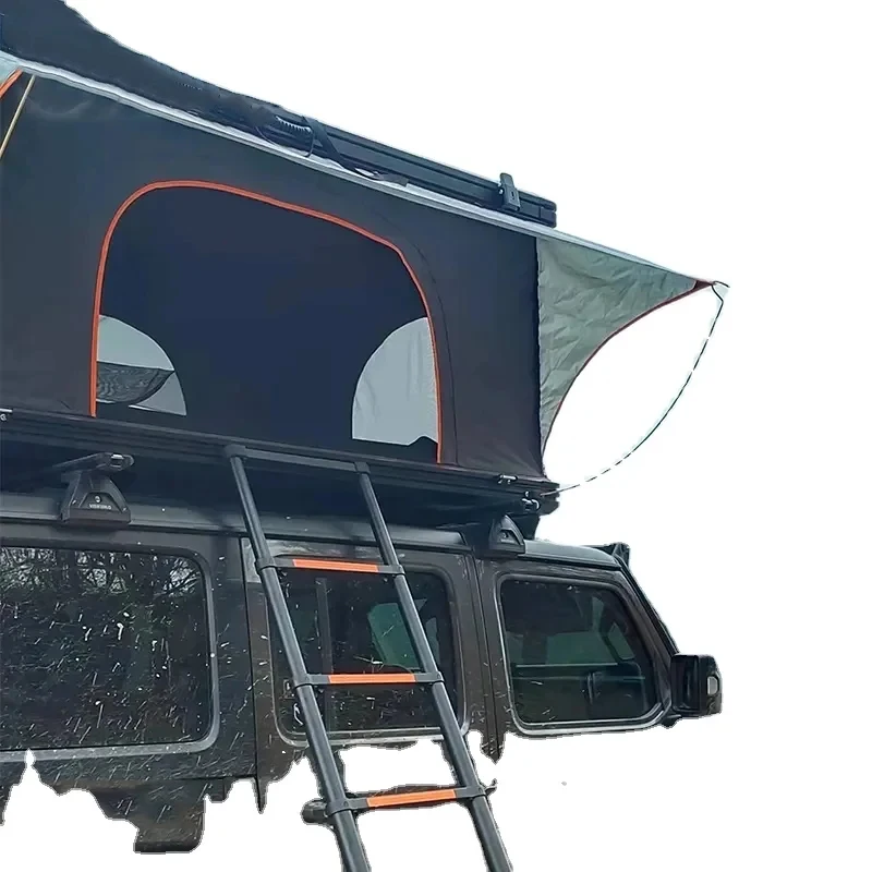 Hard Shell Inflatable Rooftop Tent Large Mesh Window All Season Waterproof Camping Overland