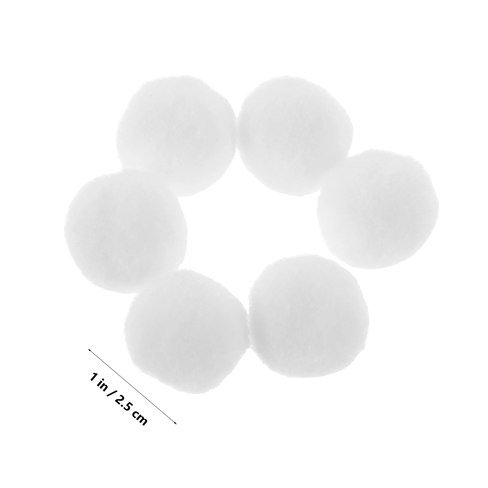 200 stks Mini Pom Poms Craft Materiaal Voor Kinderen Diy Projecten Witte Ballen Decoraties Feest Vakantie School Art Supplies Building