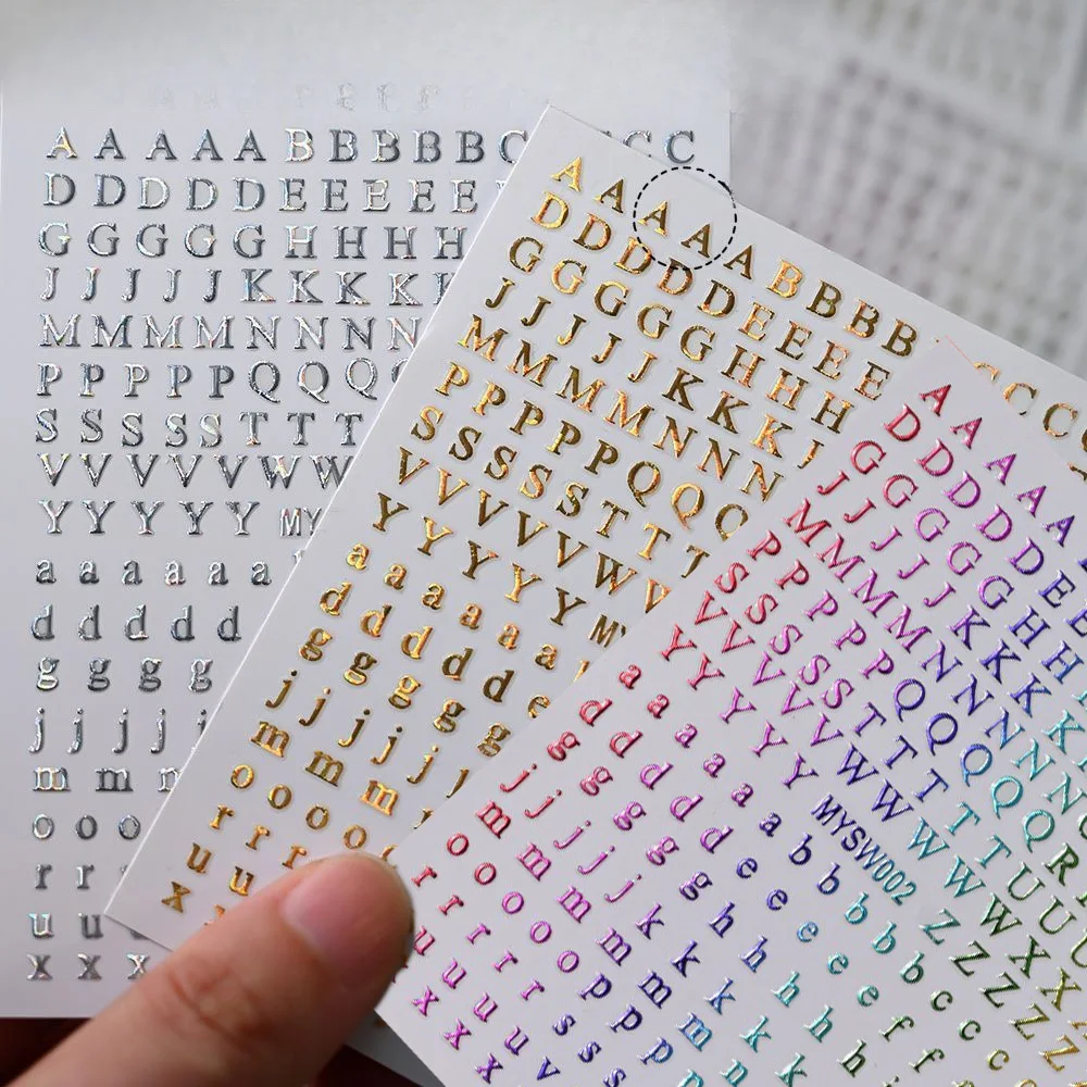 3/6pcs 3D Multicolour Alphabet Sticker DIY Scrapbook Kpop Toploader Deco Stickers Letter Art Decals Stickers Stationery