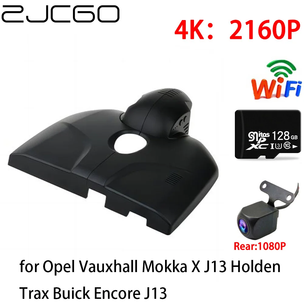 ZJCGO 2K 4K Car DVR Dash Cam Wifi Front Rear Camera 2 Lens 24h for Opel Vauxhall Mokka X J13 Holden Trax Buick Encore J13