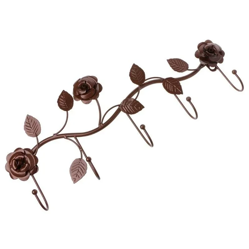 Vintage Iron Hook Clothes Hook Rose Wall Hook Creative Rose Hook Nail Wall Organizer Holder Wall Decor